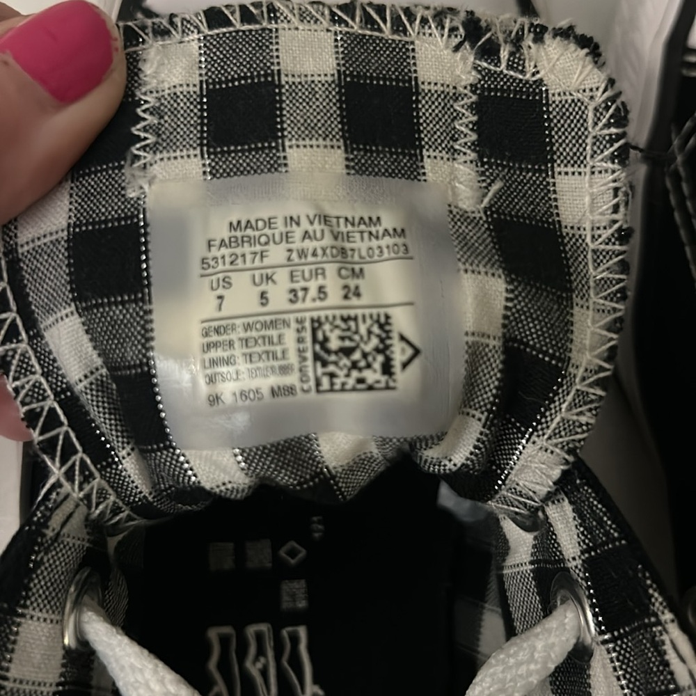 Converse CTAS Black canvas double tongue Sneakers. Women’s 7 - Picture 7 of 7